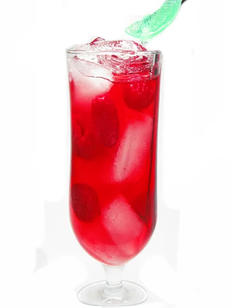 Frullato cocktail di frutta rossa con lampone — Foto Stock