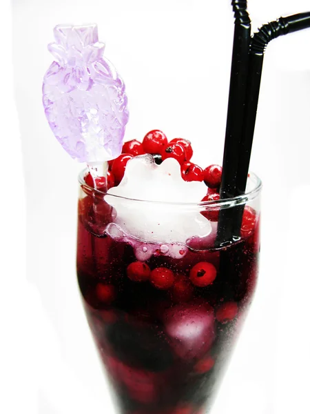 Frugt cocktail smoothie med hindbær - Stock-foto