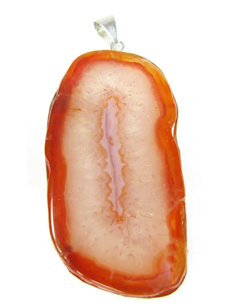 Jewelry red agate pendant — Stock Photo, Image