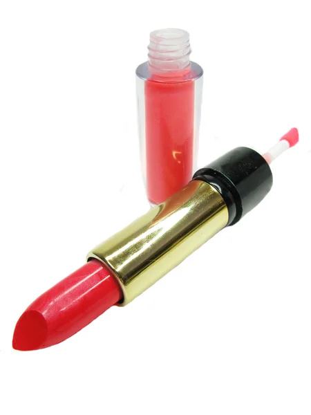 Lipgloss-Lippenstift-Kosmetik für Make-up — Stockfoto