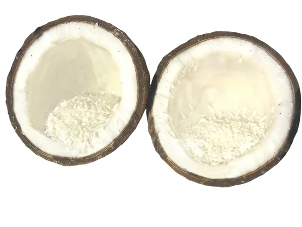 Deux parties de noix de coco — Photo