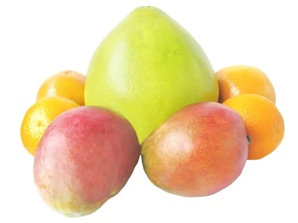 Pomelo, mango and oranges — Stock Photo, Image