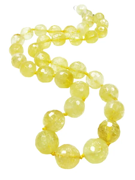 Perline di cristallo giallo — Foto Stock