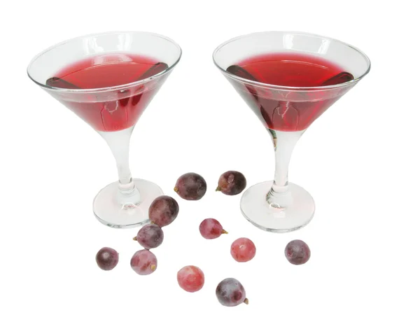 Červené víno v pohárů — Stock fotografie