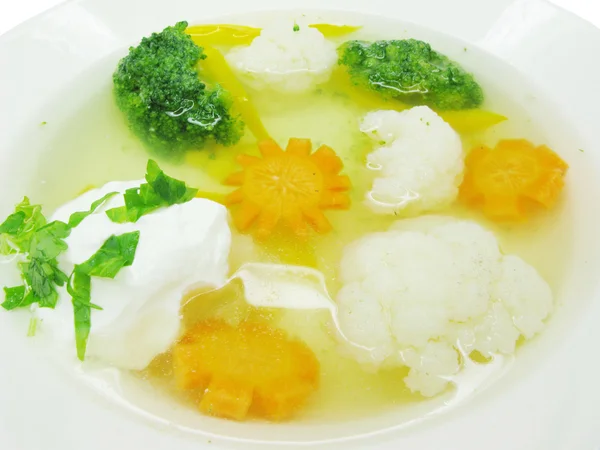 Primer plano de la sopa de verduras — Foto de Stock