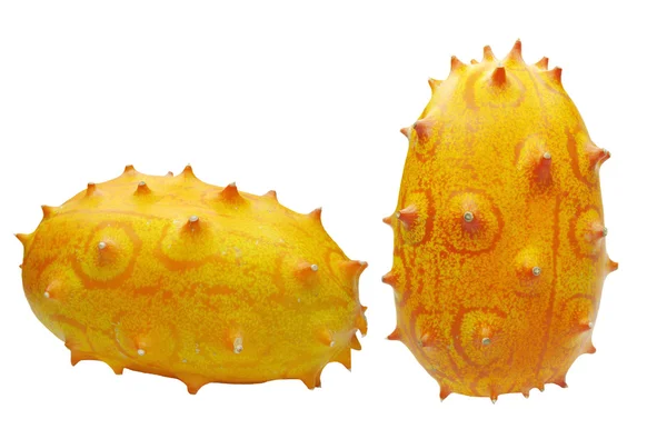 Два рогатых фрукта дыни — стоковое фото
