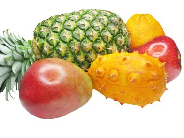 Tropical fruits clipart