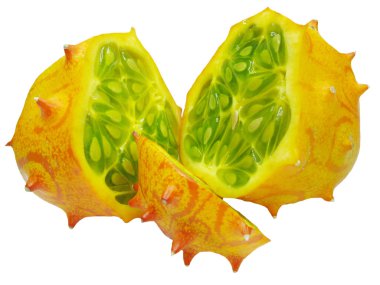 Horned melon fruit clipart