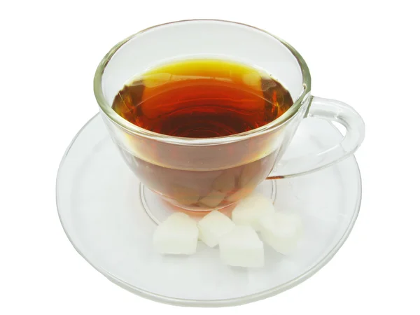 Φλιτζάνι τσάι με ζάχαρη — Φωτογραφία Αρχείου