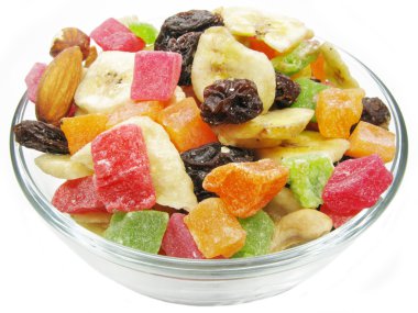 Dried fruit and nuts mix clipart