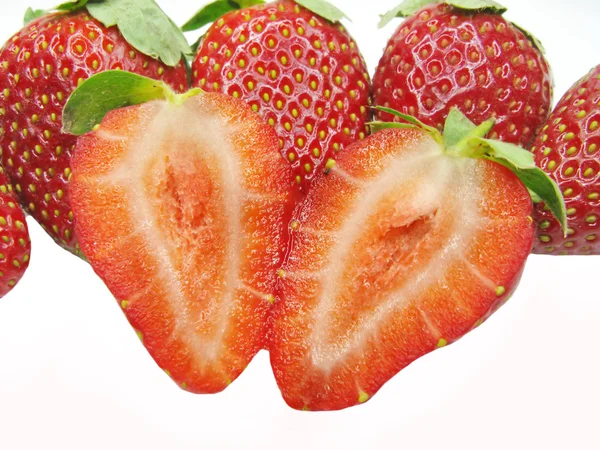 Strawberry cut — Stock Photo, Image