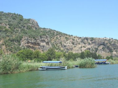 dalyan nehir Türkiye'deki antik mezarlar