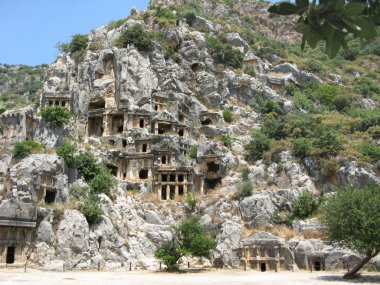 kekova Türkiye'deki antik mezarlar