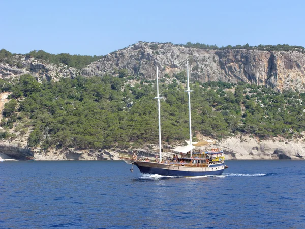 Yacht nel Mar Mediterraneo — Foto Stock