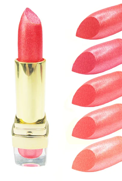 Roze lippenstift collectie — Stockfoto