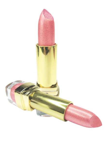 Twee roze lippenstift — Stockfoto