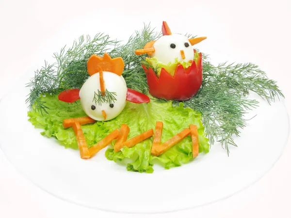 創造的な野菜のサラダ — ストック写真