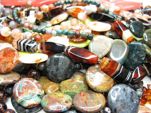 Heap of semiprecious beads — Stock Photo, Image