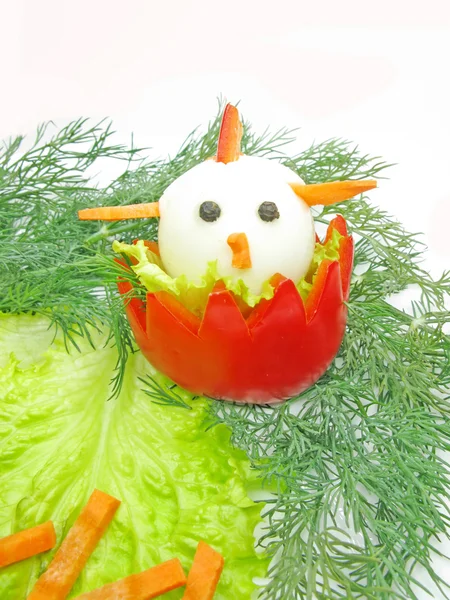 Creative vegetable salad — Stock Photo, Image