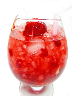 Alcohol wine punch cocktail with pomegranate clipart