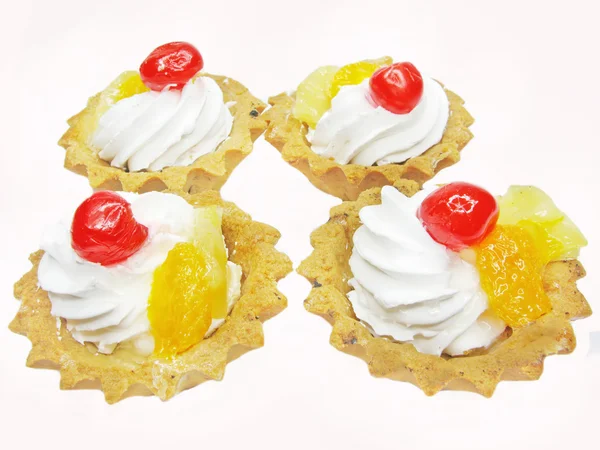 Sladký přepychové dortíky s ovocem — Stock fotografie