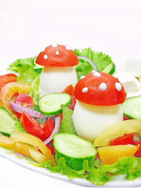 Salada de legumes criativa — Fotografia de Stock