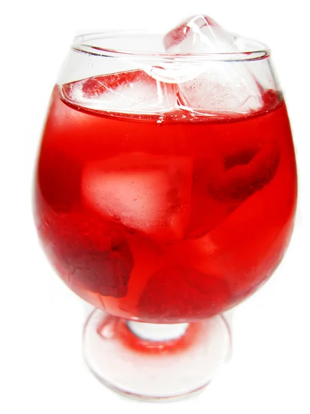 Cocktail al liquore alcolico con lamponi — Foto Stock