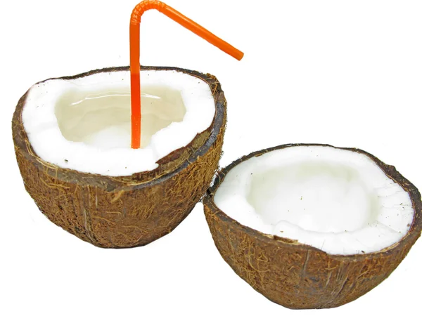 Coco bebida coquetel em porca isolada — Fotografia de Stock