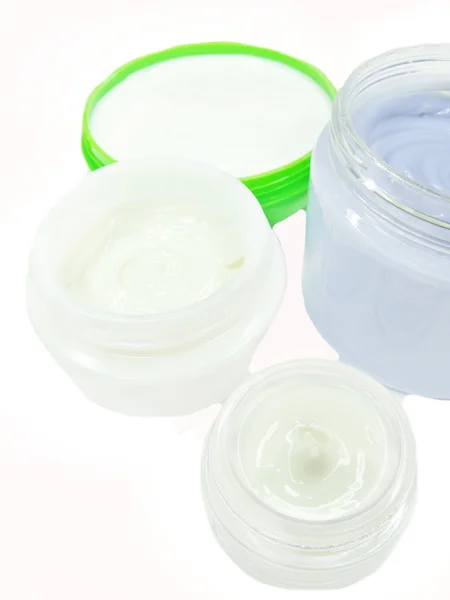 Crema cosmética para set facial —  Fotos de Stock