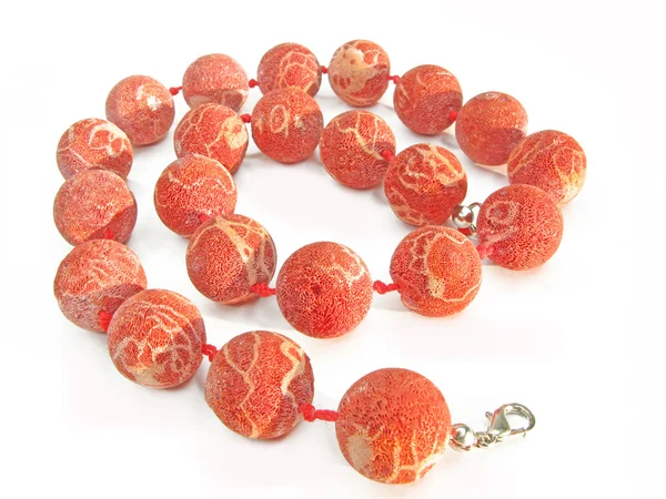 Perles corail rouge bijoux — Photo