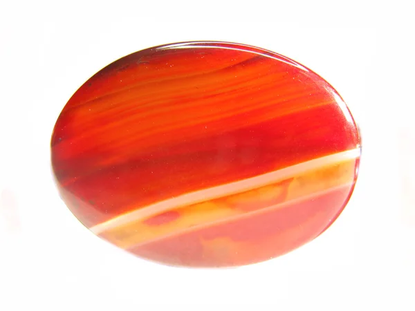 Round carlelian crystal — Stock Photo, Image