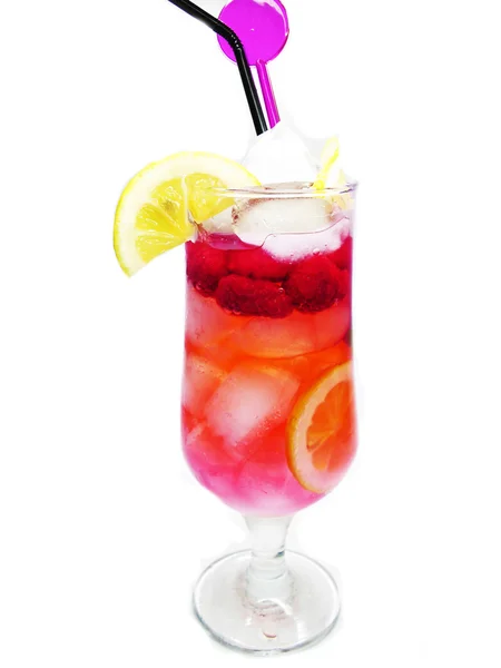 Alkohol likér koktejl s malinovou — Stock fotografie