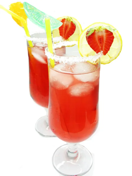 Alkohol likér koktejl s jahodou — Stock fotografie