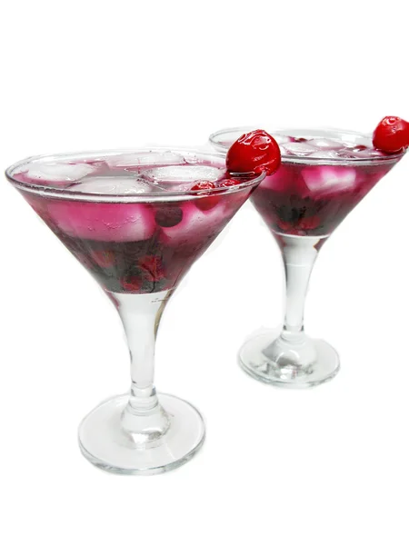 Alkohol likör cocktail med körsbär — Stockfoto