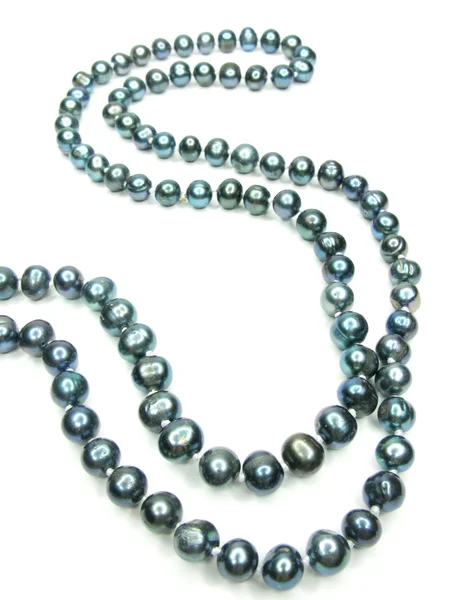 Perles perles noires bijoux — Photo