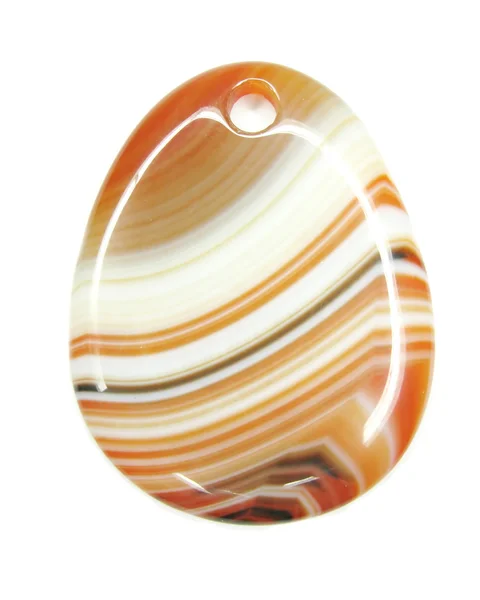 Round carlelian crystal pendant — Stock Photo, Image