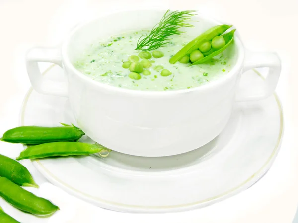エンドウ豆のスカッシュ野菜スープ — ストック写真