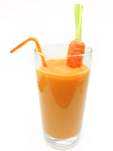 Suco vegetal saudável de cenoura — Fotografia de Stock