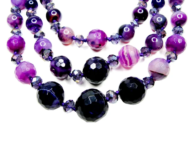 Perles semi-précieuses améthyste — Photo