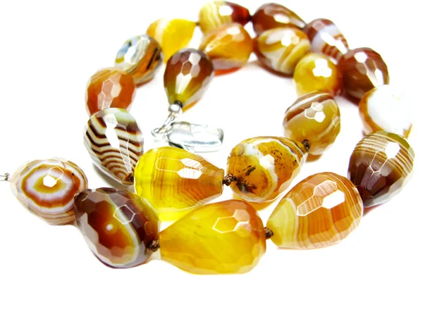 Agate semiprecious beads necklace — Stock Photo, Image