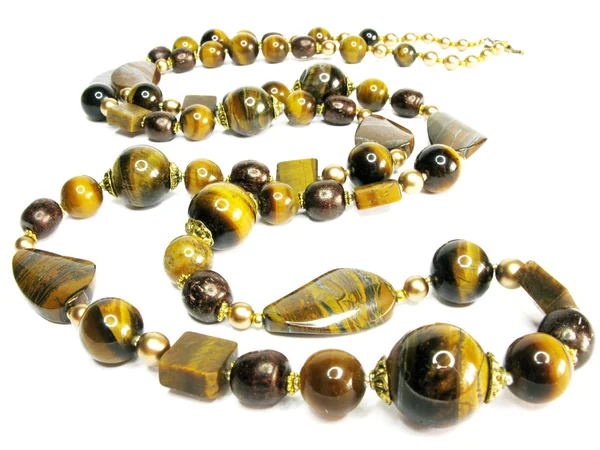 Tiger eye semigem jewellery beads — Stock Photo, Image