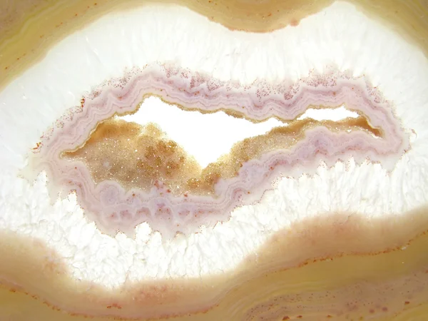 Round agate mineral geode crystal — Stock Photo, Image