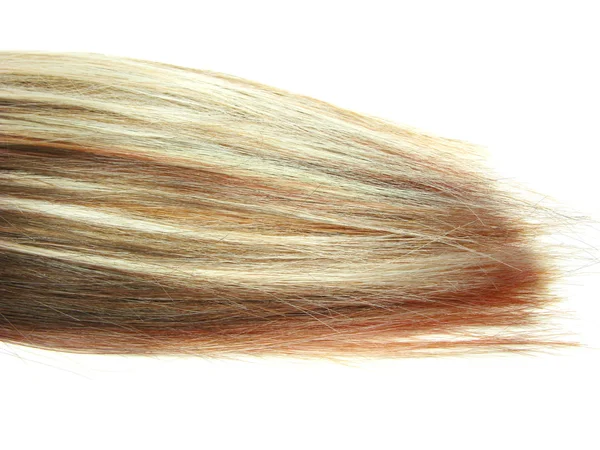 Röda och vita mångfärgade hår våg — Stockfoto