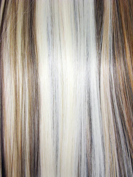Textura de cabelo loiro e marrom escuro — Fotografia de Stock