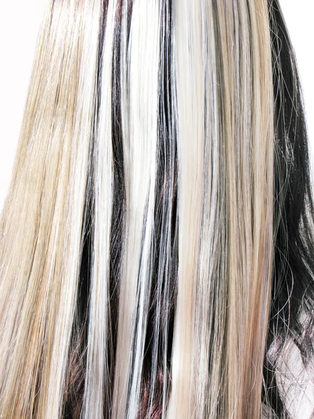 Destaque longo cabelo brilhante — Fotografia de Stock