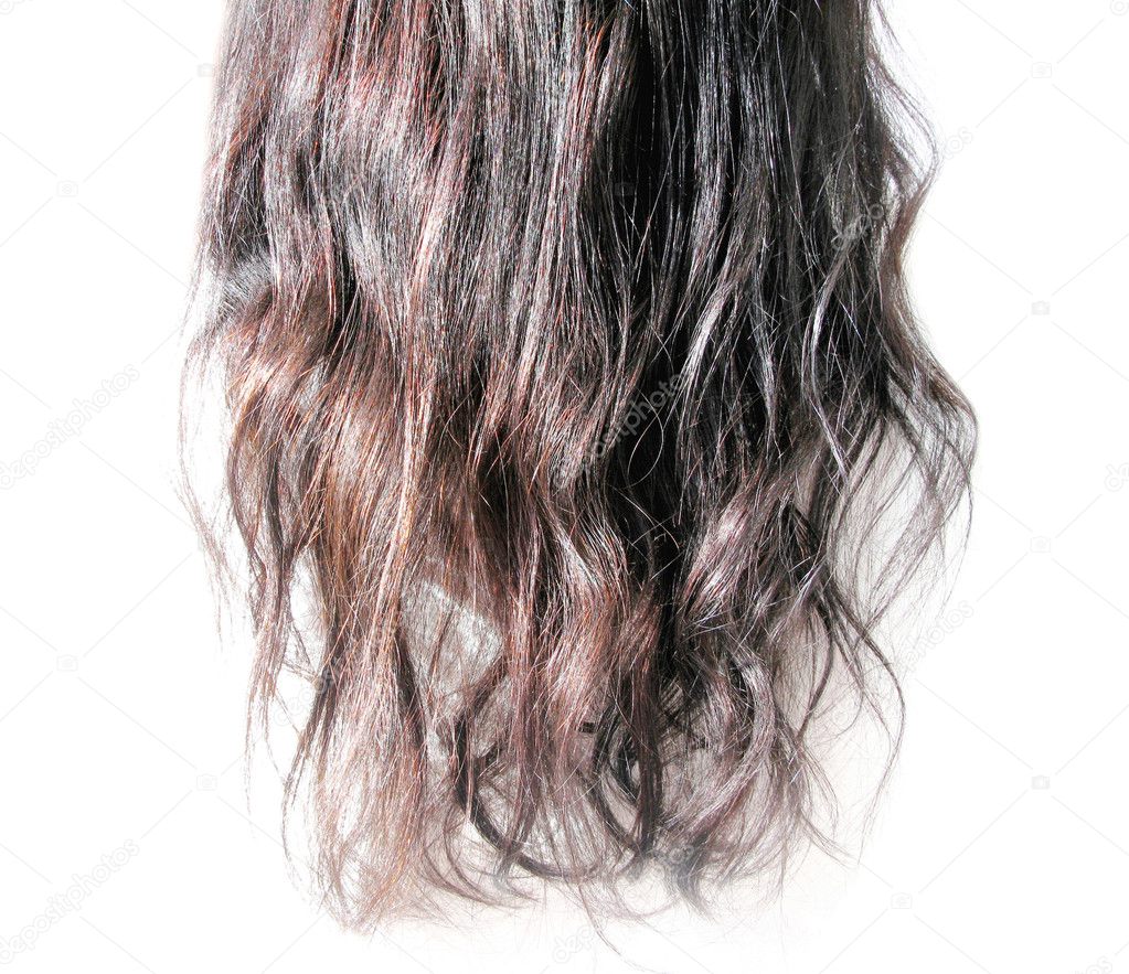Curly black hair texture