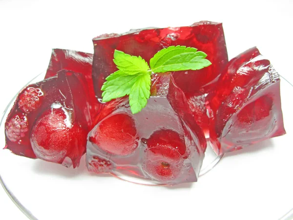 Marmelade de gelée de couleur rouge — Photo