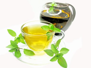 Taze nane ile bitkisel çay ekstresi
