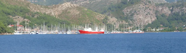 Порт в Мармарисі панорама Егейського моря — стокове фото