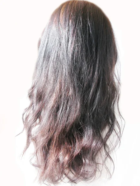 Cachos de cabelo longos pretos — Fotografia de Stock